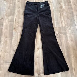 NEW Paige Charlie Flare Corduroy Pants Black Size 29 8767E16-1086 Europe